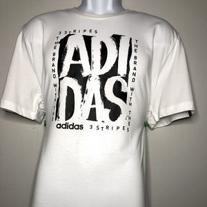 Adidas the brand with 3 stripe shirt